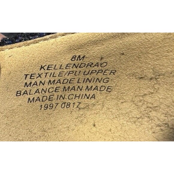 Nine West Kellendrao Navy Textile Tweed Like Pump Black Silver Buckle SZ 8 - Picture 6 of 6